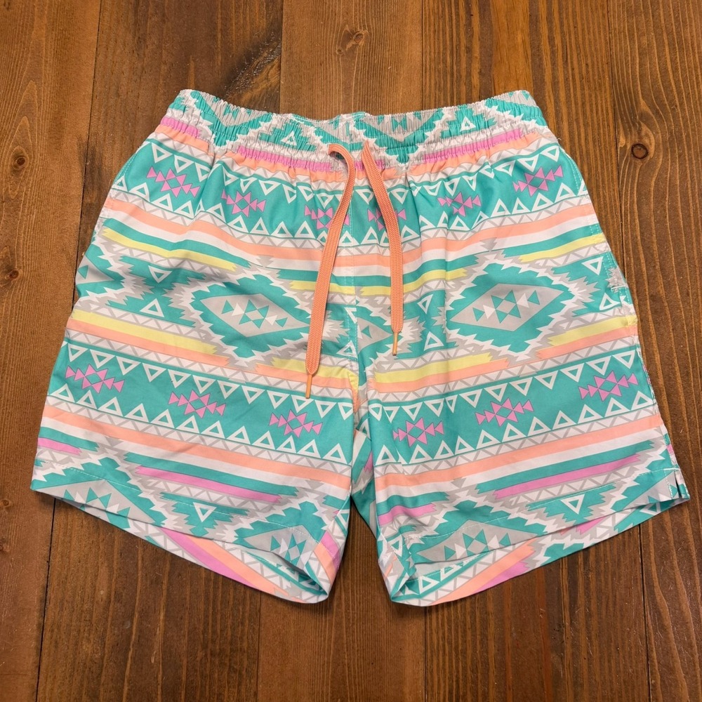 Chubbies En Fuego Lined Swim Trunks Mens Size S Shorts 5.5" Inseam Aztec